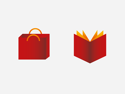 Shopping bag and book icon ai book icon illustraion music open book shopping bag vector vector artwork