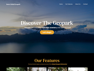 Batur Global Geopark Website Concept design ui design web design website