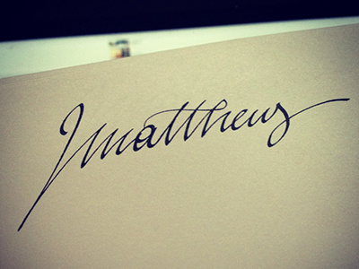 Mattheus brush calligraphy hand writing lettering paper pratice writing