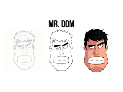Mr. Dom! characters illustration