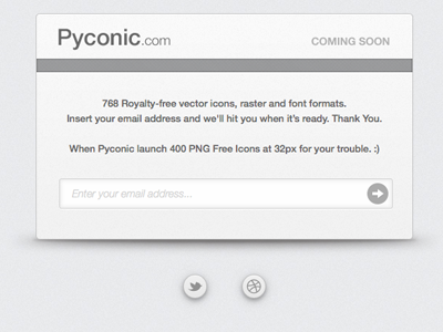 Pyconic.com - Landing Page is Up