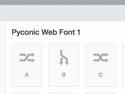 Pyconic Web Font Layout