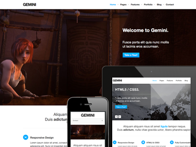 Gemini - Clean Responsive Theme clean creative flexible responsive theme themeforest