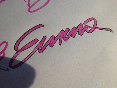 Emma - Pratice calligraphy lettering pratice typography