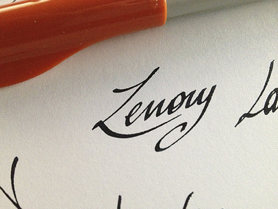 Zenory Pratice calligraphy lettering pratice typography