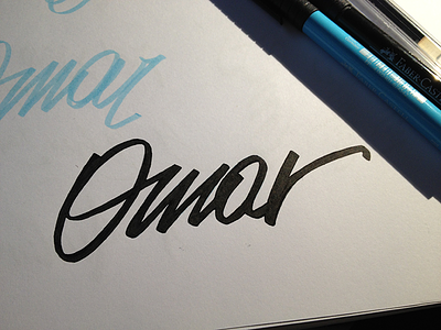 Omar - Pratice calligraphy lettering pratice typography