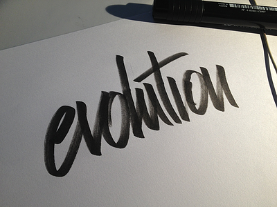 Evolution - Pratice calligraphy lettering pratice typography
