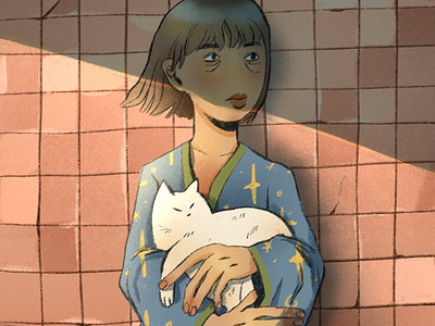 Time does not heal cat illustration