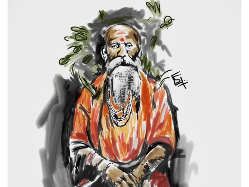A quick pencil sketch of a sadhu   Pencil sketch Drawing sketches  Antonio mora artwork