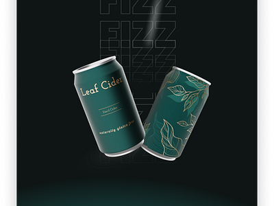 Leaf Cider Energy Can 3d branding graphic design mockup packagebranding packaging ui