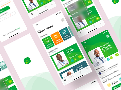 Medical Specialist Mobile App app ui clean design doctor doctor appointment interface interfacedesign ios app design medical medicine mobile app design nigeria nigerian schedule specialist time