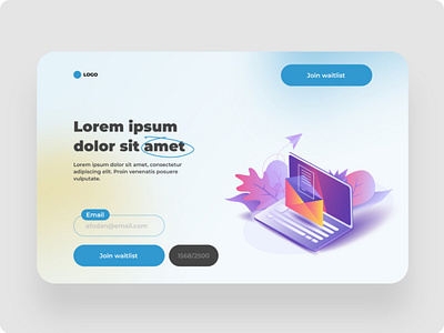 Waitlist branding clean design illustration interface interfacedesign ui waitlist waitlistdesign web web design webdesign website website design