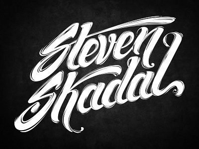 Steven Skadal - logo black and white graphic design hand lettering identity illustration lettering logo logotype script steven skadal type