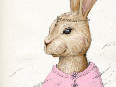 Miss Rabbit - stage 1 art digital digital painting drawing illustration pencil rabbit sketch steven skadal
