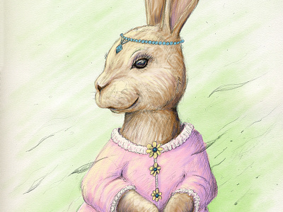 Miss Rabbit - stage 2 art digital digital painting drawing illustration pencil rabbit sketch steven skadal