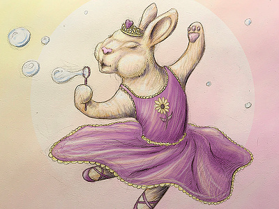 Ballerina Bunny - Final art ballerina bunny digital painting drawing illustration painting pencil rabbit sketch steven skadal