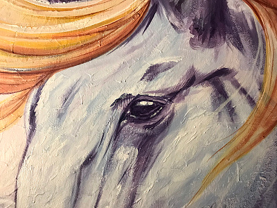 Horse Painting - Acrylic on 5'x4' canvas