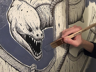 Eel & Anchor Wall Mural - SNEAK PEEK