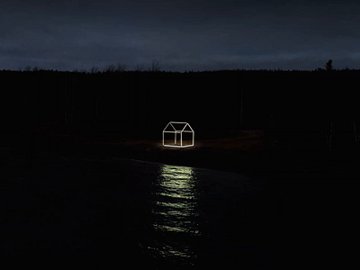 Light House installation art projection sculpture