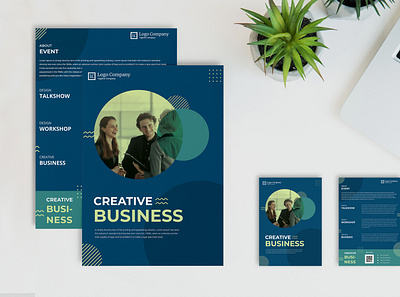 Flyer agency brochure business company corporate creaive design flyer print template