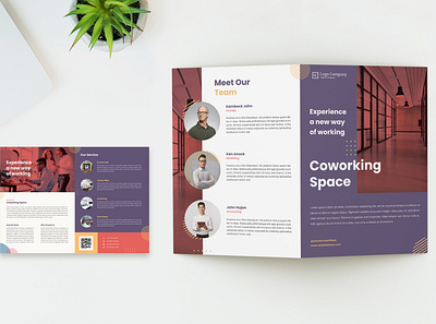 Coworking Spaces Brochure brochrure business company corporate coworking space flyer layout layout design office print template typography