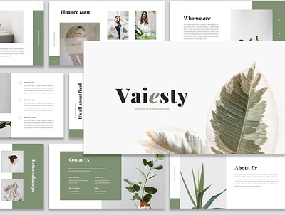Vaiesty - Presentation botanical clean layout creative layout design minimal powerpoint presentation