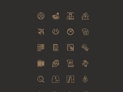 DigiHC - Dark theme icon set 1 design flat icon illustration ui