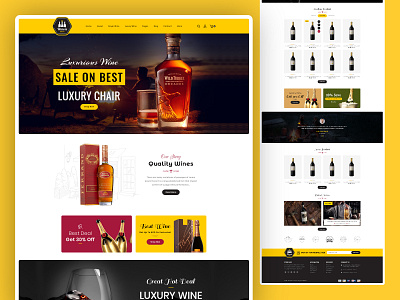 Wineie Store - The Luxury Wine Store bear shop bear store drink website web ui website design wine shop wine store
