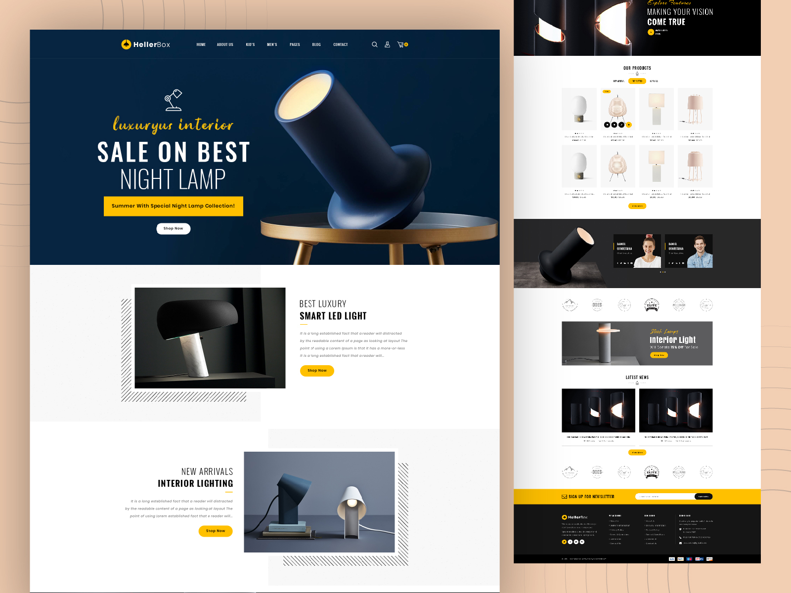 Lighting Website designs themes templates and downloadable