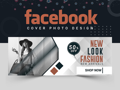 Fashion Facebook Cover Design abastact abstract logo banner ads banner design banner template cover design facebook post design fashion brand fashion design illustration ux