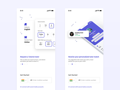 Tutoring App - Onboarding Screens