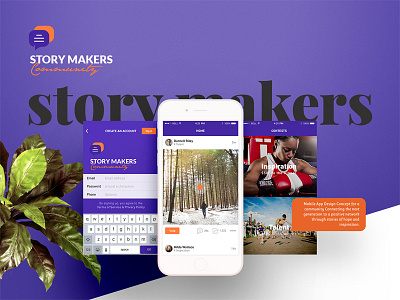 Story Makers Community - Shot01 cool ui mobile app ui uiux video app