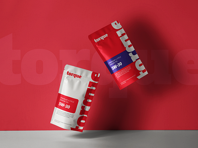 TorqueEngineOil-Branding brand brand identity branding oilpouch oilpouch packaging red
