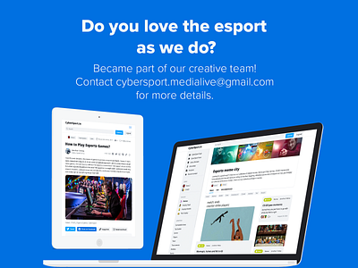 Cyber-sport.io | esport media, community, fun content design esport media ux