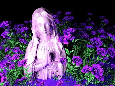 Mother Mary 3d 3d art 3d artist art cinema4d design flowers illustration illustrator