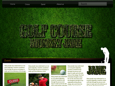 Golf design web