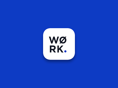 W Ø R K. app icon ios mobile work