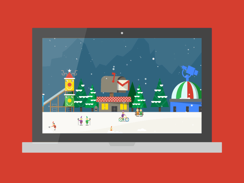 Google Santa Tracker {responsive} animation devices gif google motion santa santa tracker