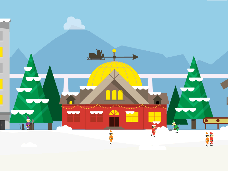 Google Santa Tracker {Village #5} animated christmas gif google motion santa santa tracker village