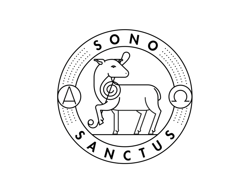 SonoSanctus - Logo Animation after effects alpha animation gif illustrator lamb logo note omega sonosanctus sound design vector