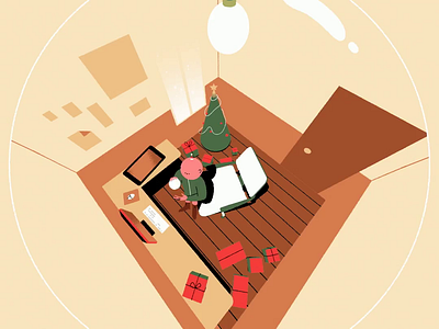 Delay - 03 2d after effects animation character christmas design gif holiday illustration illustrator motion motion graphics