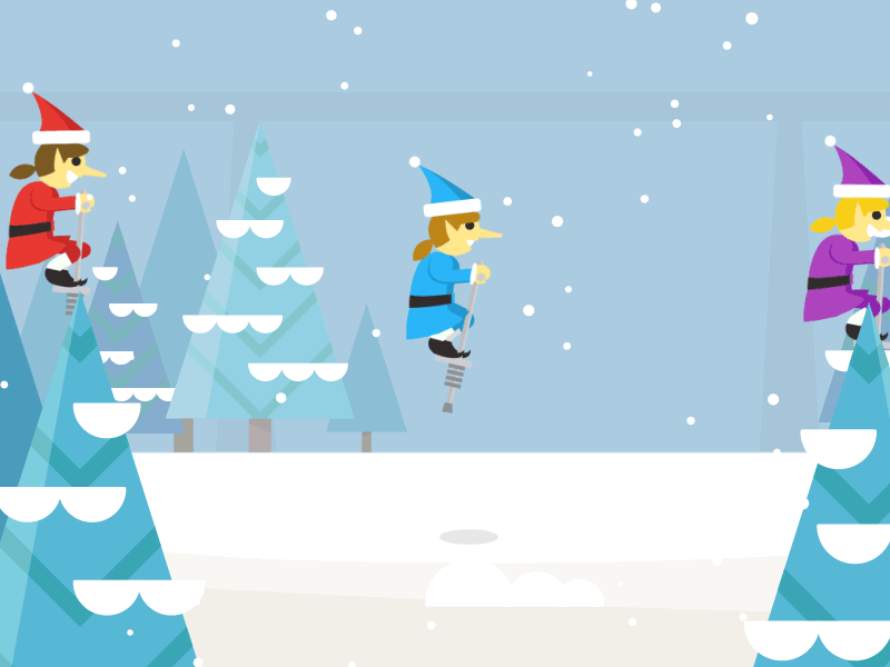 Google Santa Tracker - Pogo Elves 2d after effects animation character animation elf flat google illustrator pogo santa tracker