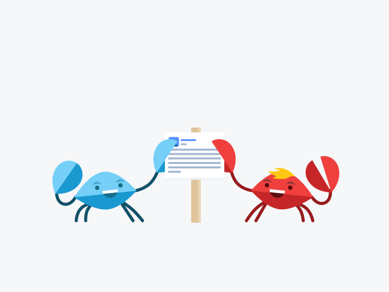 Newsfeed Control 2d after effects character crab crabs facebook newsfeed