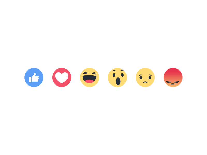 Facebook Reactions angry animation app emoji facebook haha like lol love reactions sad wow