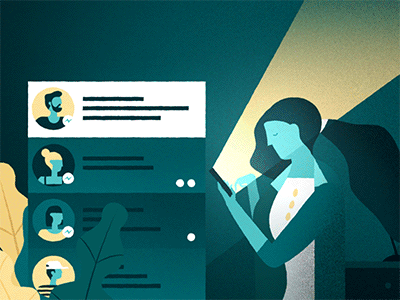 Delete Haters swipe delete messenger facebook safety best practices animation 2d