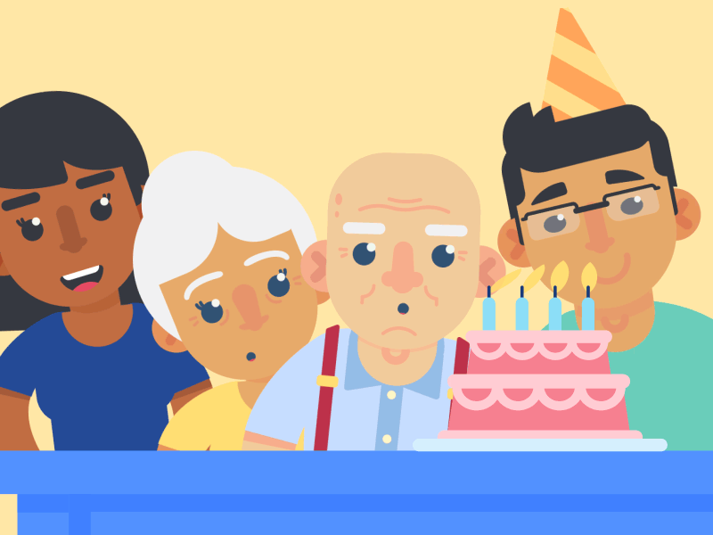 Papaw's grand kids finally arrive birthday cake candles facebook timeline