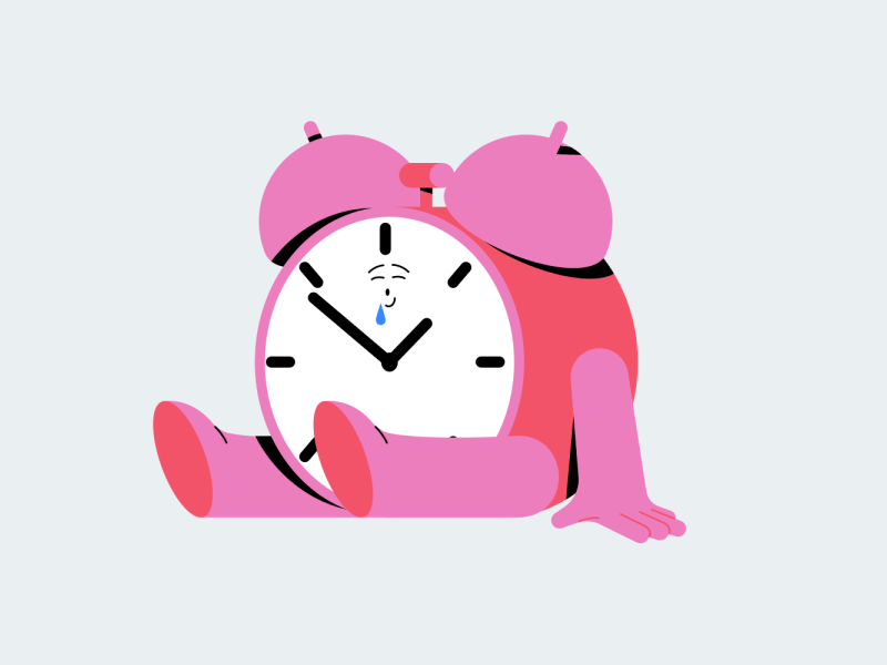 Snooze after effects animated animation character facebook gif illustrator loop