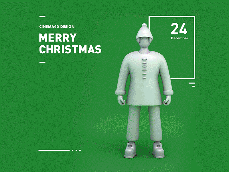 Merry Christmas c4d concept design