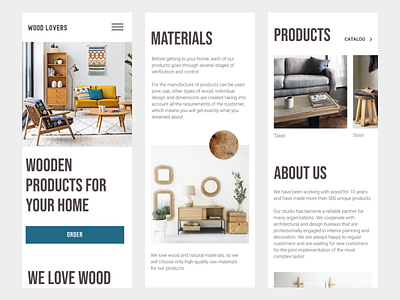 Furniture store mobile e commerce ecommerce furniture minimalism typogaphy ui