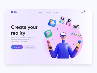 VR Store 3d concept design illustration ui ui ux ux